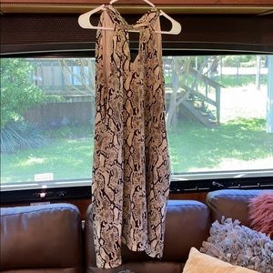 Boutique Knee Length Snakeskin Print Dress